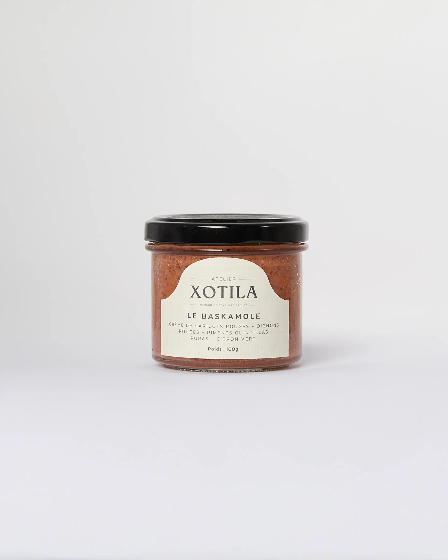 Baskamole de la maison Xotila, guacamole basque relevé au piment d’Espelette, produit artisanal proposé par La Kantxa