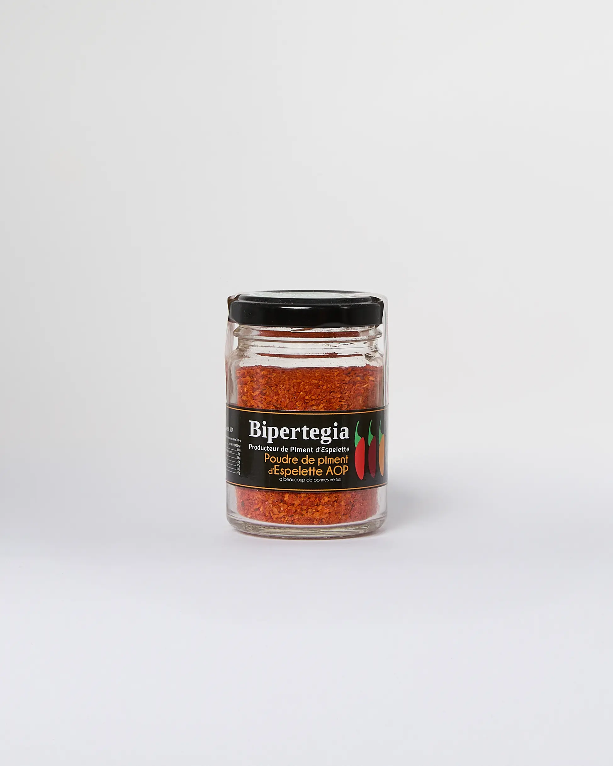 Poudre de piment d’Espelette AOP de la maison Bipertegia, produit artisanal basque proposé par La Kantxa