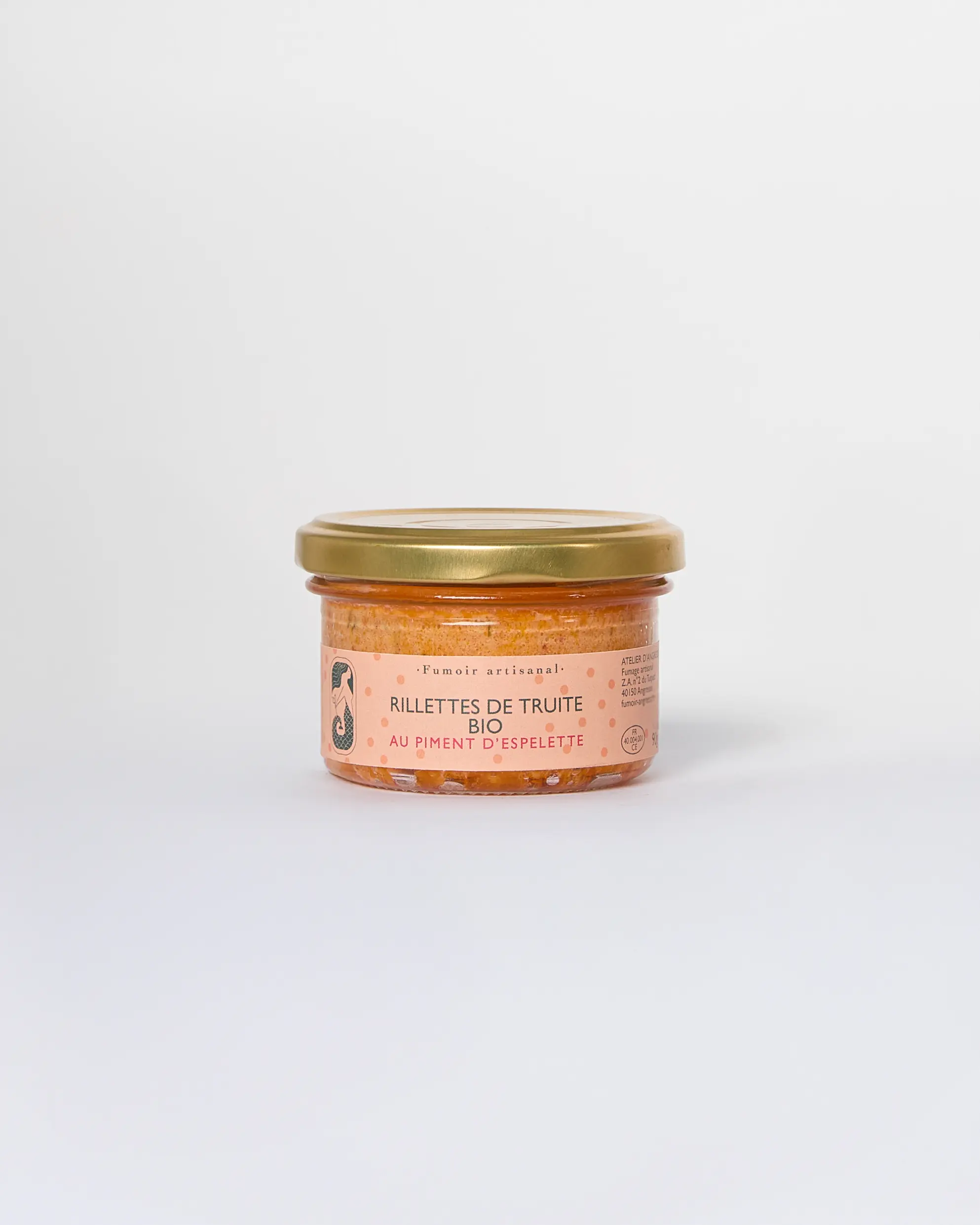 Rillette de truite bio au piment d’Espelette signée Le Fumage d’Angresse, spécialité artisanale proposée par La Kantxa